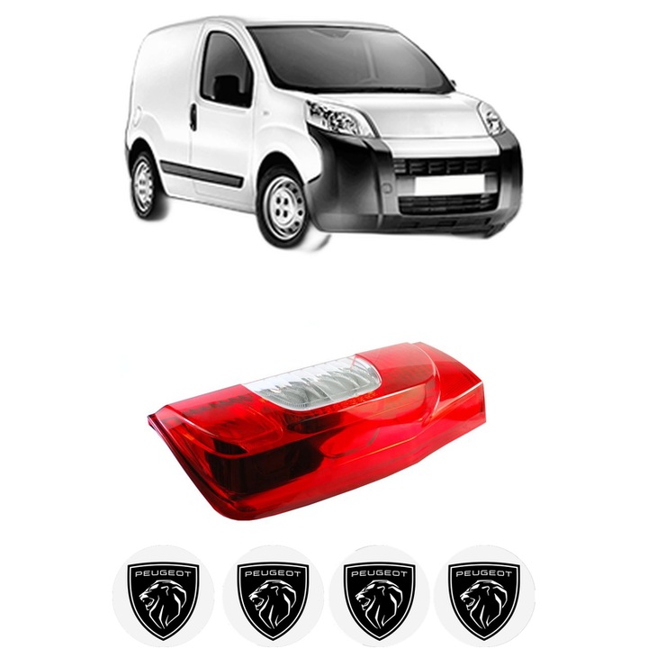 Lampa Stop Spate Stanga PEUGEOT BIPPER (AA_) din 2008-2010, Auto, DEPO, 4x Stickere auto cu PEUGEOT