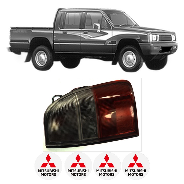 Lampa Stop Spate Dreapta MITSUBISHI L200 (K3_T, K2_T, K1_T, K0_T) din 1986-1996, Auto, DEPO, 4x Stickere auto cu MITSUBISHI