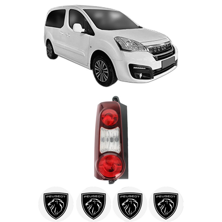 Lampa Stop Spate Stanga PEUGEOT PARTNER ORIGIN Box Body/MPV (G_) din 2008-2015, Auto, DEPO, 4x Stickere auto cu PEUGEOT