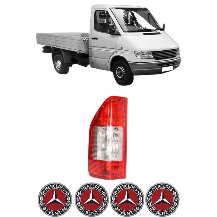 Lampa Stop Spate Stanga MERCEDES-BENZ SPRINTER 4-t Platform/Chassis (B904) din 1995-2006, Auto, TYC, 4x Stickere auto cu MERCEDES-BENZ