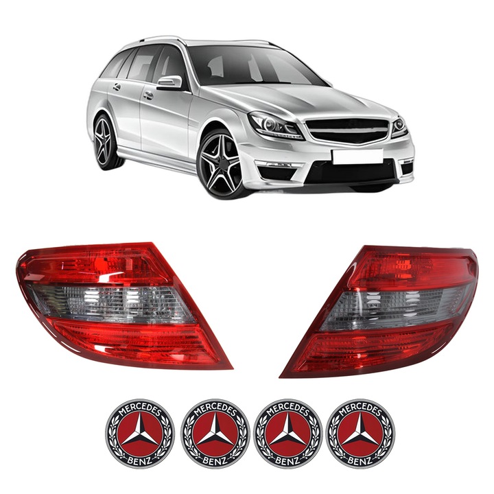 Set Stopuri Spate Stanga Dreapta MERCEDES-BENZ C-CLASS T-Model (S204) din 2007-2014, Auto, TYC, 4x Stickere auto cu MERCEDES-BENZ