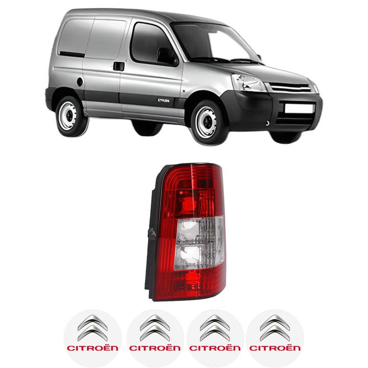Lampa Stop Spate Dreapta CITROEN BERLINGO / BERLINGO FIRST Box Body/MPV (M_) din 1996-2011, Auto, TYC, 4x Stickere auto cu CITROEN