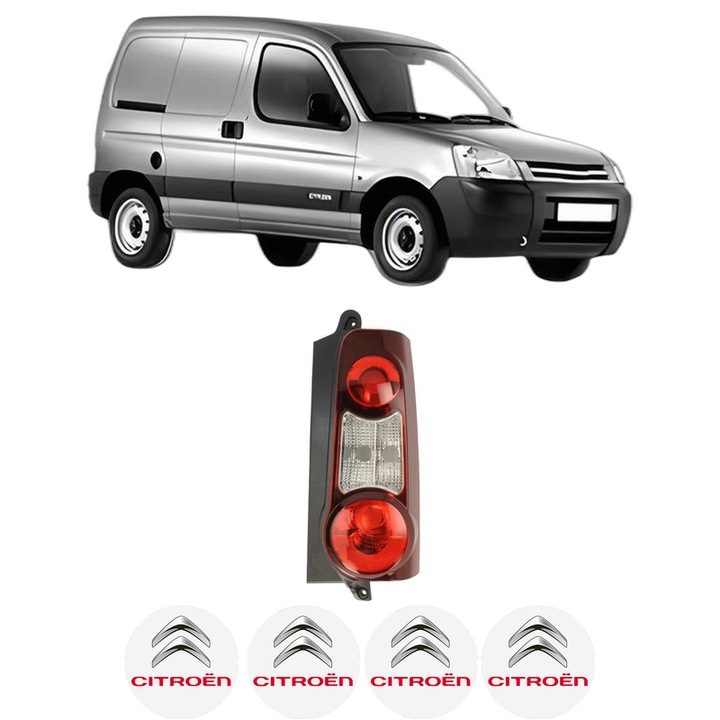 Lampa Stop Spate Dreapta CITROEN BERLINGO / BERLINGO FIRST Box Body/MPV (M_) din 1996-2011, Auto, TYC, 4x Stickere auto cu CITROEN