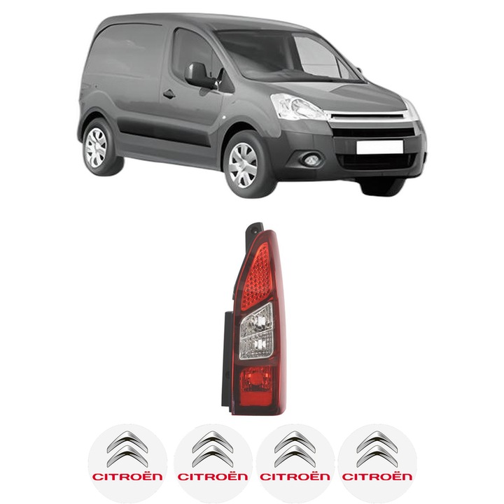 Lampa Stop Spate Dreapta CITROEN BERLINGO Box Body/MPV (B9) din 2008-2021, Auto, TYC, 4x Stickere auto cu CITROEN