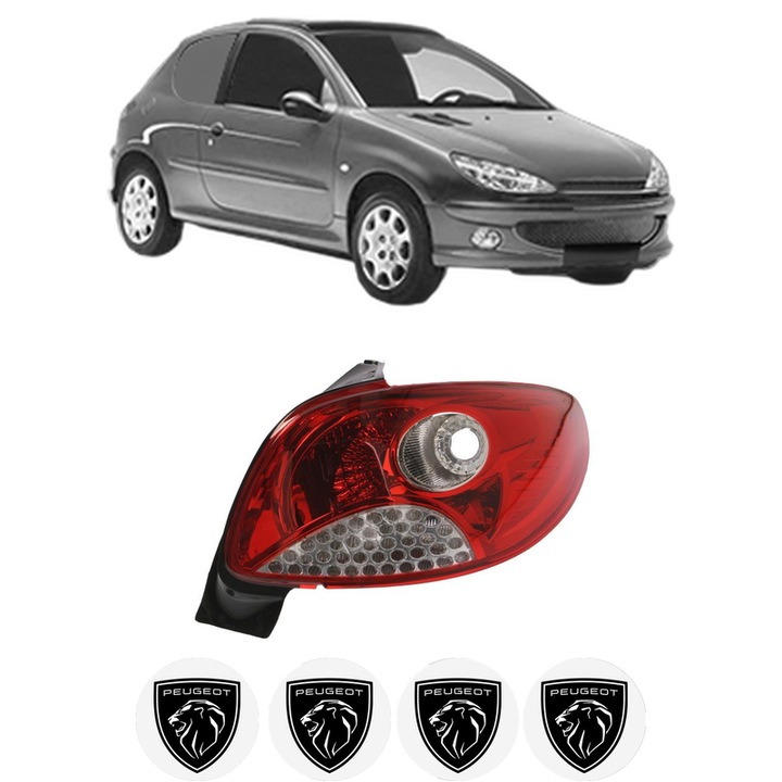Lampa Stop Spate Dreapta PEUGEOT 206 Van din 2001-2009, Auto, DEPO, 4x Stickere auto cu PEUGEOT