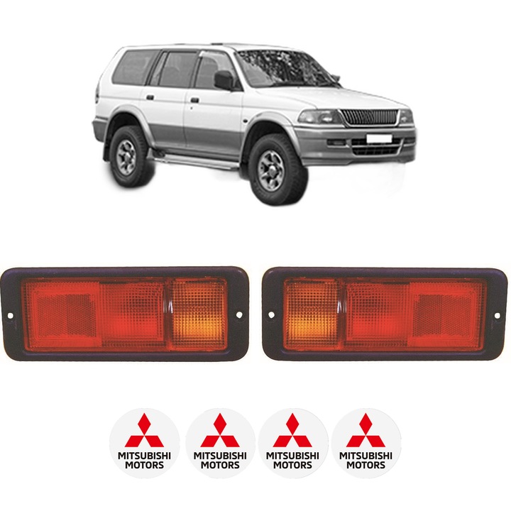 Set Stopuri Spate Stanga Dreapta MITSUBISHI PAJERO SPORT (K80) din 1998, Auto, DEPO, 4x Stickere auto cu MITSUBISHI