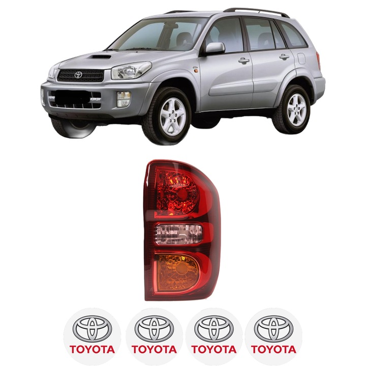 Lampa Stop Spate Dreapta TOYOTA RAV 4 II (_A2_) din 2000-2005, Auto, DEPO, 4x Stickere auto cu TOYOTA