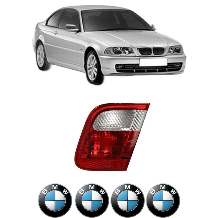 Lampa Stop Spate Dreapta BMW Seria 3 (E46) din 1997-2005, Auto, DEPO, 4x Stickere auto cu BMW