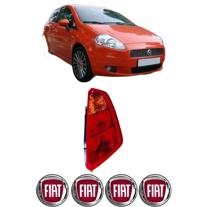 Lampa Stop Spate Dreapta FIAT PUNTO (199_) din 2012-2018, Auto, DEPO, 4x Stickere auto cu FIAT