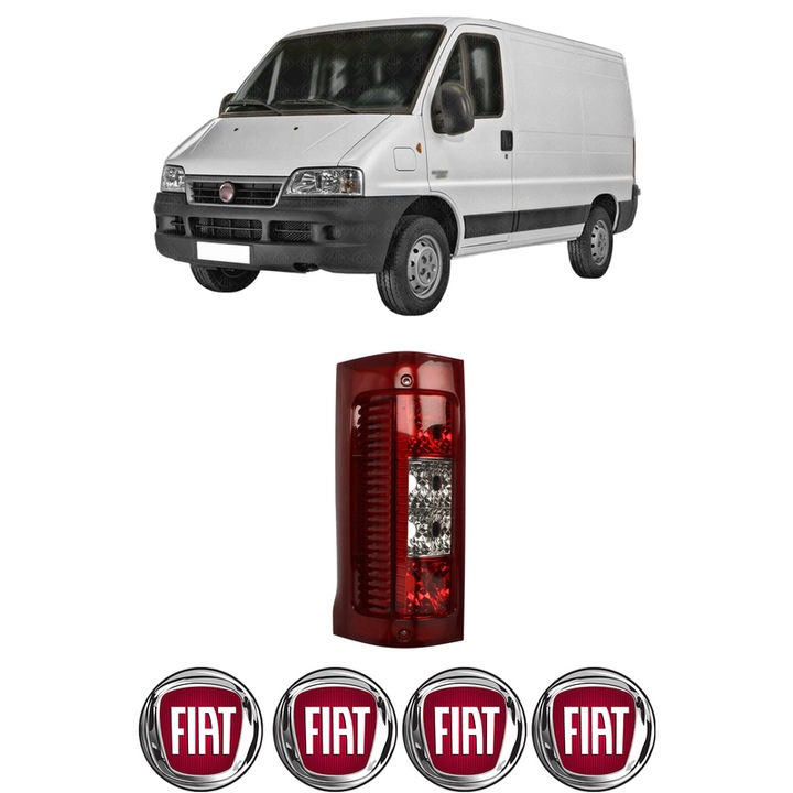 Lampa Stop Spate Stanga FIAT DUCATO Bus (244_) din 2001-2017, Auto, DEPO, 4x Stickere auto cu FIAT