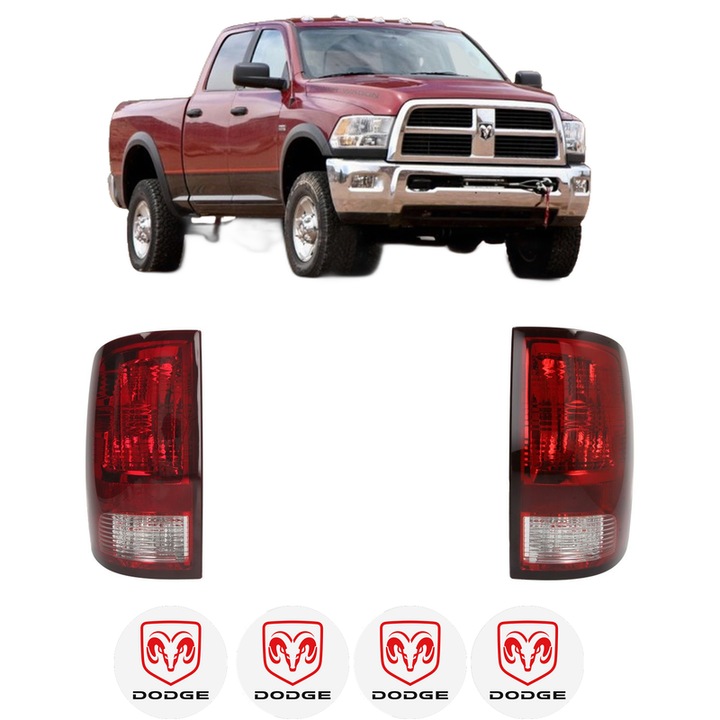 Set Stopuri Spate Stanga Dreapta DODGE RAM 1500 Pickup (DJ, DS) din 2008, Auto, TYC, 4x Stickere auto cu DODGE