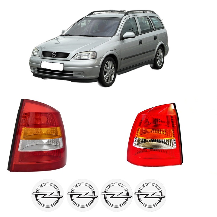 Set Stopuri Spate Stanga Dreapta OPEL ASTRA G CLASSIC Caravan (F35) din 2004-2009, Auto, DEPO, 4x Stickere auto cu OPEL