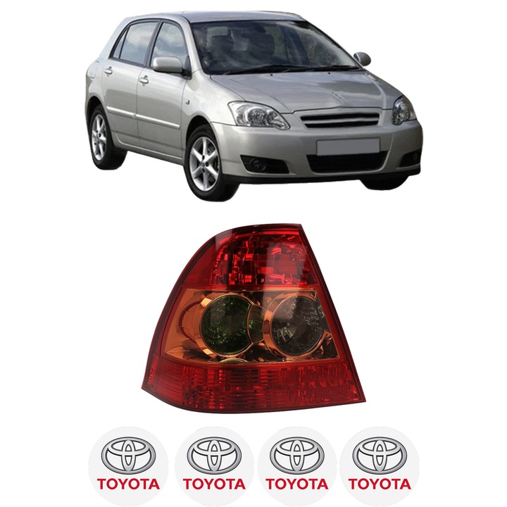 Lampa Stop Spate Stanga TOYOTA COROLLA (_E12_) din 2001-2007, Auto, DEPO, 4x Stickere auto cu TOYOTA