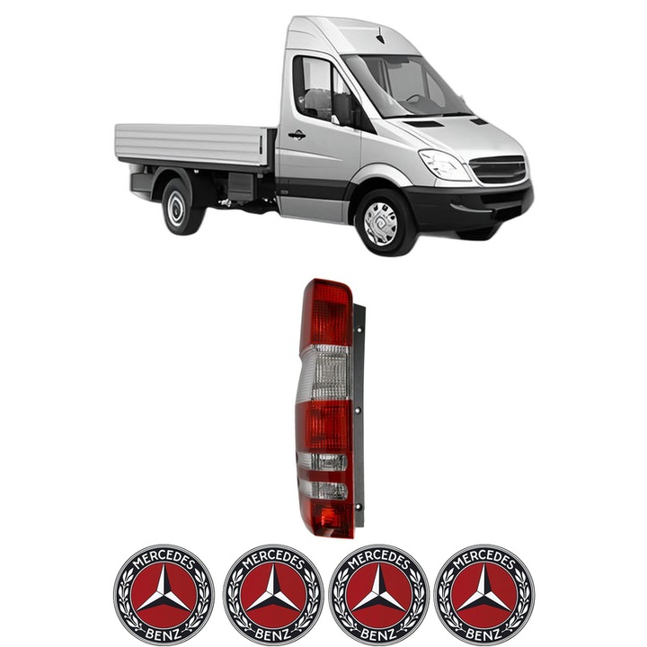Lampa Stop Spate Stanga MERCEDES-BENZ SPRINTER 5-t Platform/Chassis (B906) din 2006-2018, Auto, TYC, 4x Stickere auto cu MERCEDES-BENZ