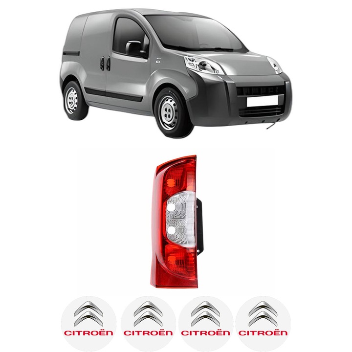 Lampa Stop Spate Stanga CITROEN NEMO Box Body/MPV (AA_) din 2008-2010, Auto, TYC, 4x Stickere auto cu CITROEN