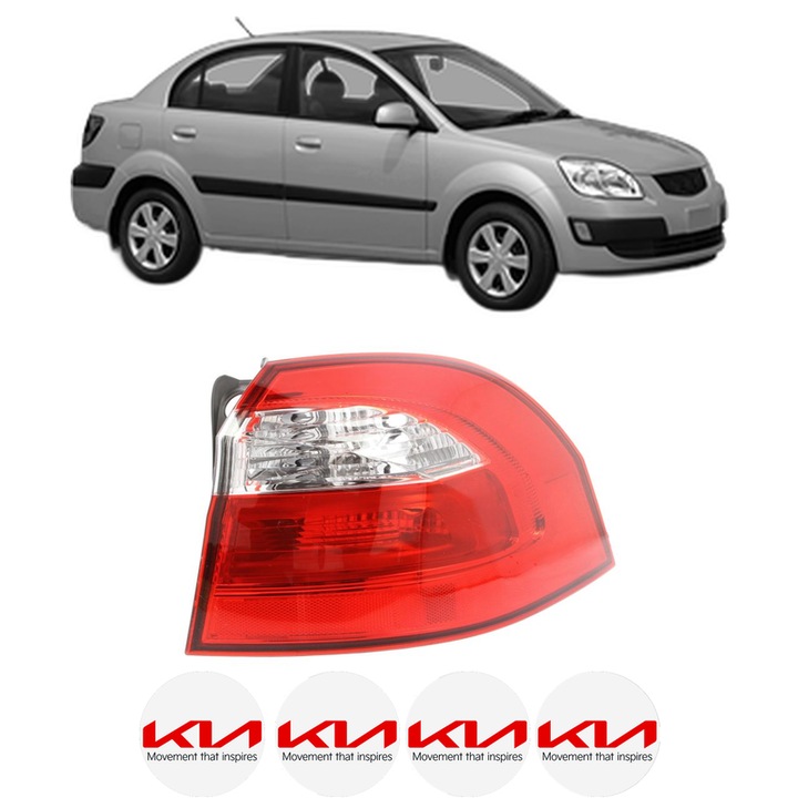 Lampa Stop Spate Dreapta KIA RIO II Saloon (JB) din 2005-2011, Auto, DEPO, 4x Stickere auto cu KIA