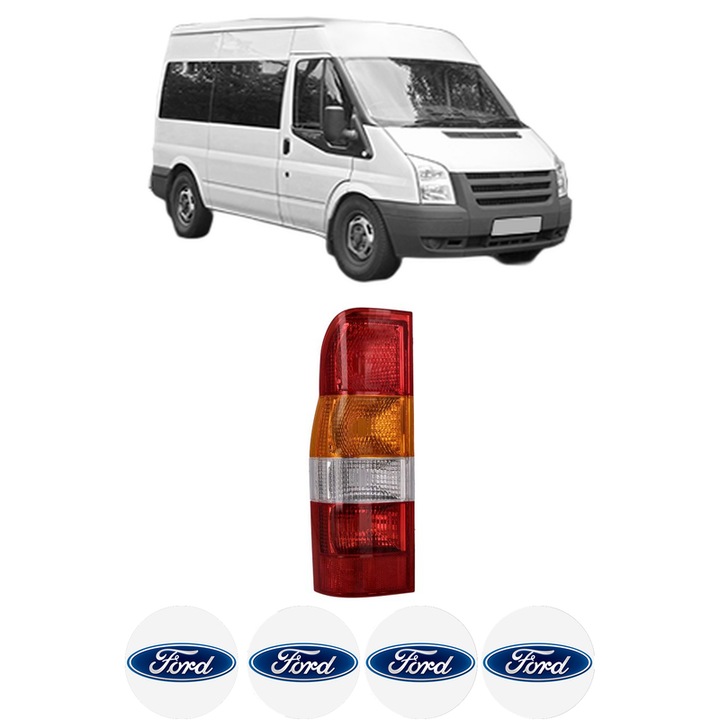 Lampa Stop Spate Stanga FORD TRANSIT Bus (FD_ _, FB_ _, FS_ _, FZ_ _, FC_ _) din 2000-2014, Auto, TYC, 4x Stickere auto cu FORD