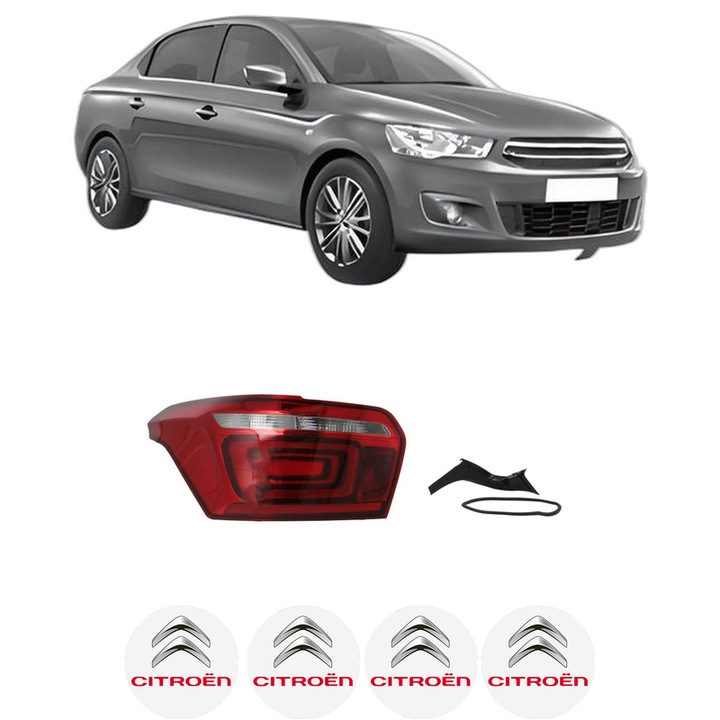 Lampa Stop Spate Stanga CITROEN C-ELYSEE (DD_) din 2012-2018, Auto, DEPO, 4x Stickere auto cu CITROEN