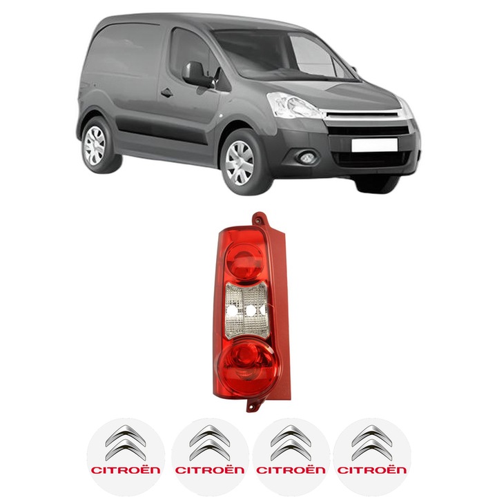 Lampa Stop Spate Stanga CITROEN BERLINGO Box Body/MPV (B9) din 2008-2021, Auto, TYC, 4x Stickere auto cu CITROEN