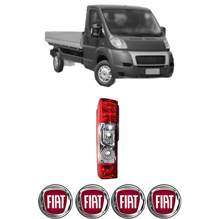 Lampa Stop Spate Stanga FIAT DUCATO Platform/Chassis (250_) din 2006-2019, Auto, TYC, 4x Stickere auto cu FIAT