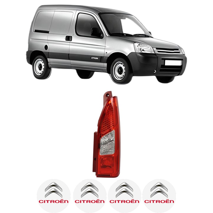 Lampa Stop Spate Dreapta CITROEN BERLINGO / BERLINGO FIRST Box Body/MPV (M_) din 1996-2011, Auto, TYC, 4x Stickere auto cu CITROEN