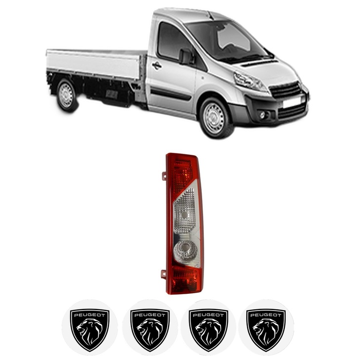 Lampa Stop Spate Dreapta PEUGEOT EXPERT Platform/Chassis din 2007-2016, Auto, TYC, 4x Stickere auto cu PEUGEOT