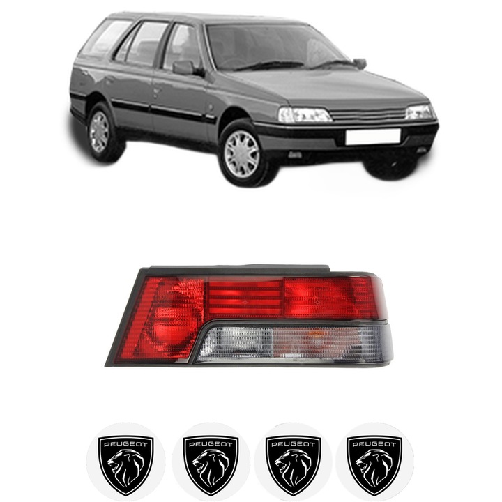 Lampa Stop Spate Dreapta PEUGEOT 405 II Break (4E) din 1992-1997, Auto, DEPO, 4x Stickere auto cu PEUGEOT