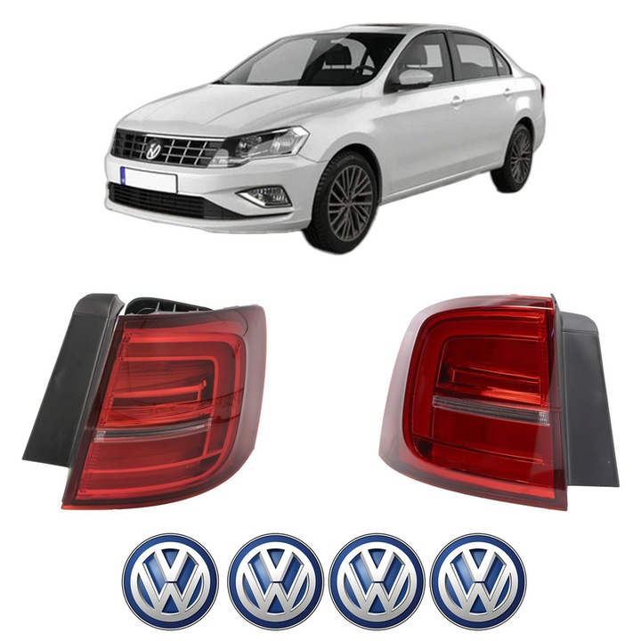 Set Stopuri Spate Stanga Dreapta Volkswagen JETTA IV (162, 163, AV3, AV2) din 2010-2018, Auto, DEPO, 4x Stickere auto cu Volkswagen