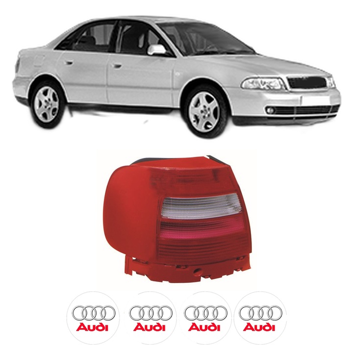 Lampa Stop Spate Stanga AUDI A4 B5 (8D2) din 1994-2001, Auto, DEPO, 4x Stickere auto cu AUDI