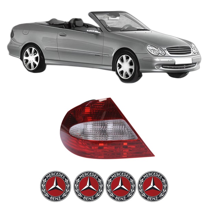 Lampa Stop Spate Stanga MERCEDES-BENZ CLK Convertible (A209) din 2002-2010, Auto, DEPO, 4x Stickere auto cu MERCEDES-BENZ