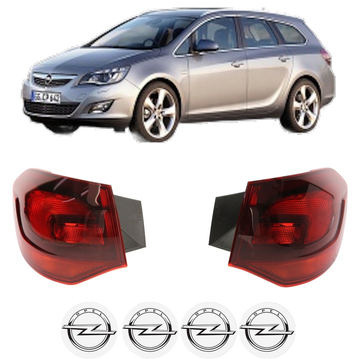 Set Stopuri Spate Stanga Dreapta OPEL ASTRA J Sports Tourer (P10) din 2010-2015, Auto, TYC, 4x Stickere auto cu OPEL