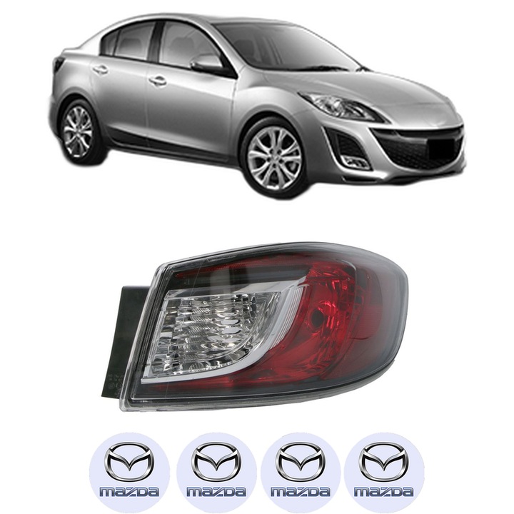 Lampa Stop Spate Dreapta MAZDA 3 Saloon (BL) din 2008-2014, Auto, DEPO, 4x Stickere auto cu MAZDA