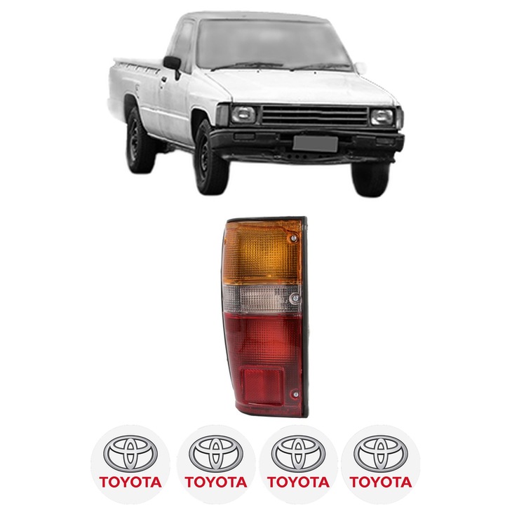 Lampa Stop Spate Stanga TOYOTA HILUX IV Pickup (_N5_, _N6_) din 1983-1989, Auto, DEPO, 4x Stickere auto cu TOYOTA