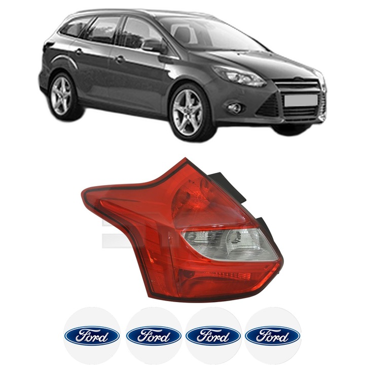Lampa Stop Spate Stanga FORD FOCUS III Turnier din 2010-2020, Auto, TYC, 4x Stickere auto cu FORD
