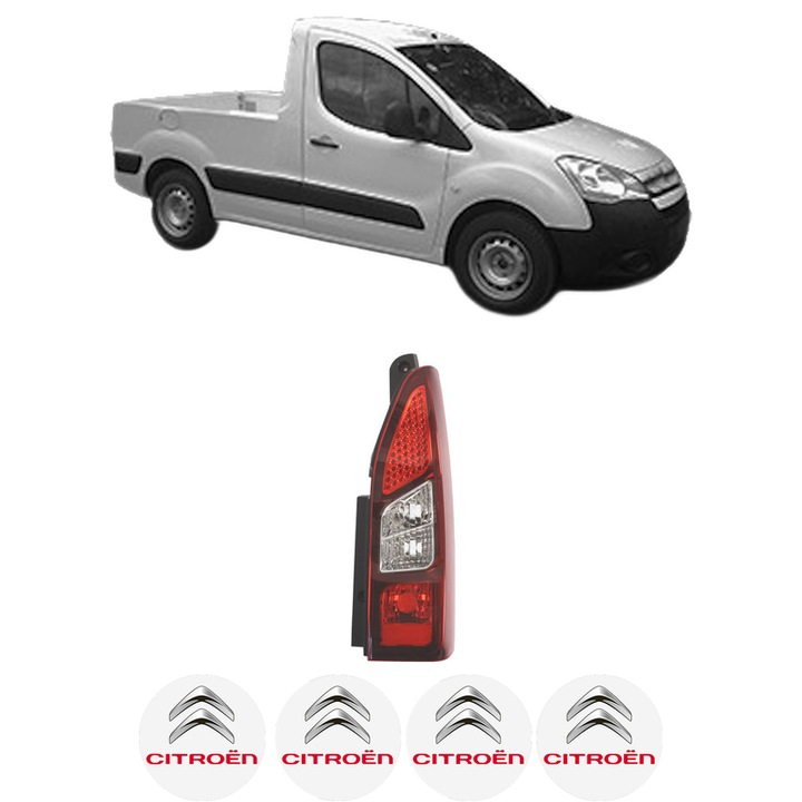 Lampa Stop Spate Dreapta CITROEN BERLINGO Platform/Chassis (B9) din 2008-2021, Auto, TYC, 4x Stickere auto cu CITROEN
