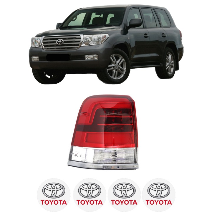 Lampa Stop Spate Stanga TOYOTA LAND CRUISER 200 (_J2_) din 2007-2015, Auto, DEPO, 4x Stickere auto cu TOYOTA