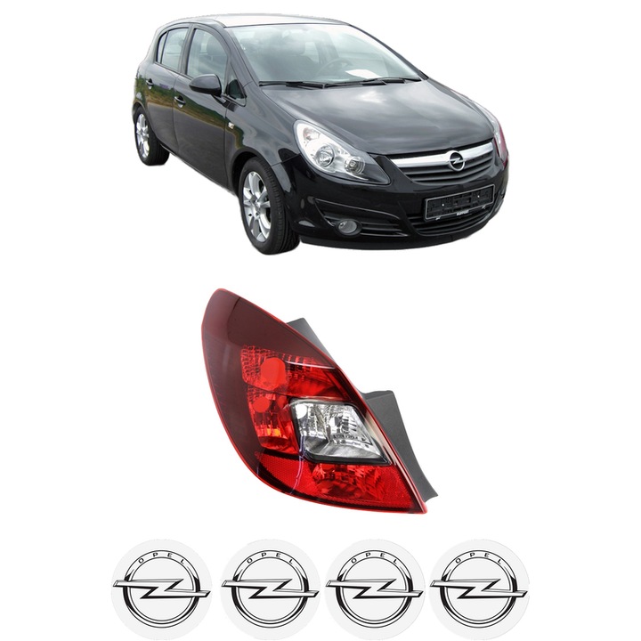 Lampa Stop Spate Stanga OPEL CORSA D (S07) din 2006-2014, Auto, DEPO, 4x Stickere auto cu OPEL