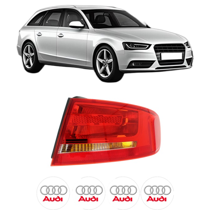 Lampa Stop Spate Dreapta AUDI A4 B8 Avant (8K5) din 2007-2015, Auto, TYC, 4x Stickere auto cu AUDI