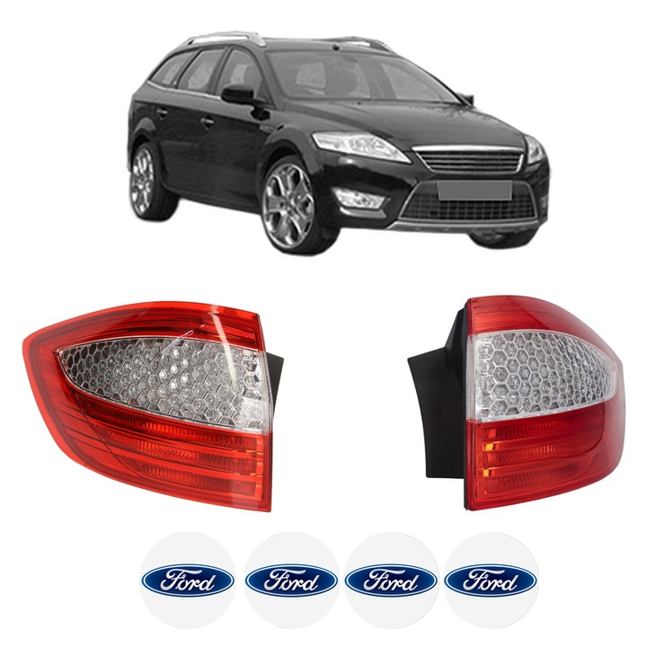 Set Stopuri Spate Stanga Dreapta FORD MONDEO IV (BA7) din 2007-2015, Auto, TYC, 4x Stickere auto cu FORD