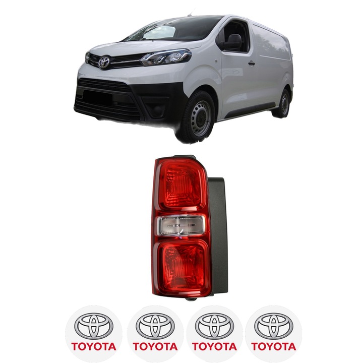 Lampa Stop Spate Stanga TOYOTA PROACE Platform/Chassis (MDZ_) din 2016-2024, Auto, TYC, 4x Stickere auto cu TOYOTA