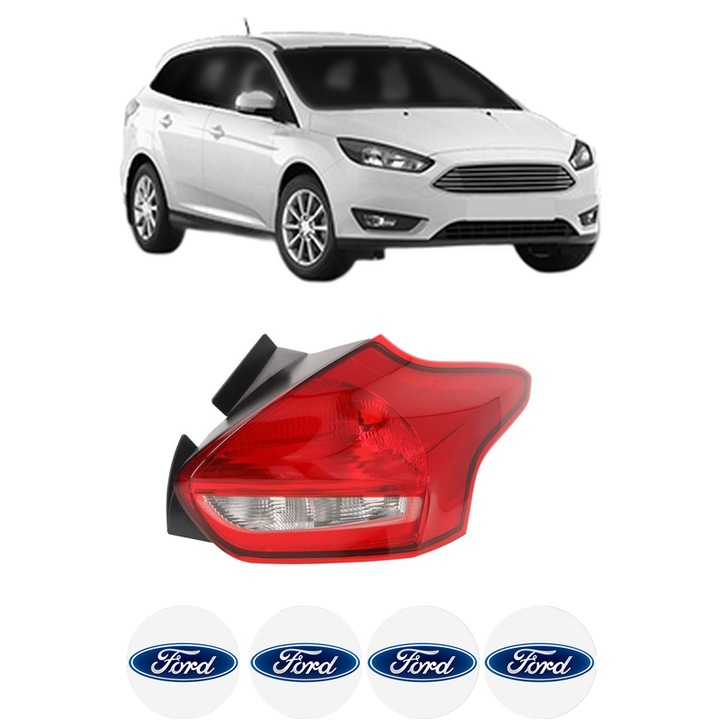 Lampa Stop Spate Dreapta FORD FOCUS III Estate Van din 2012-2020, Auto, TYC, 4x Stickere auto cu FORD