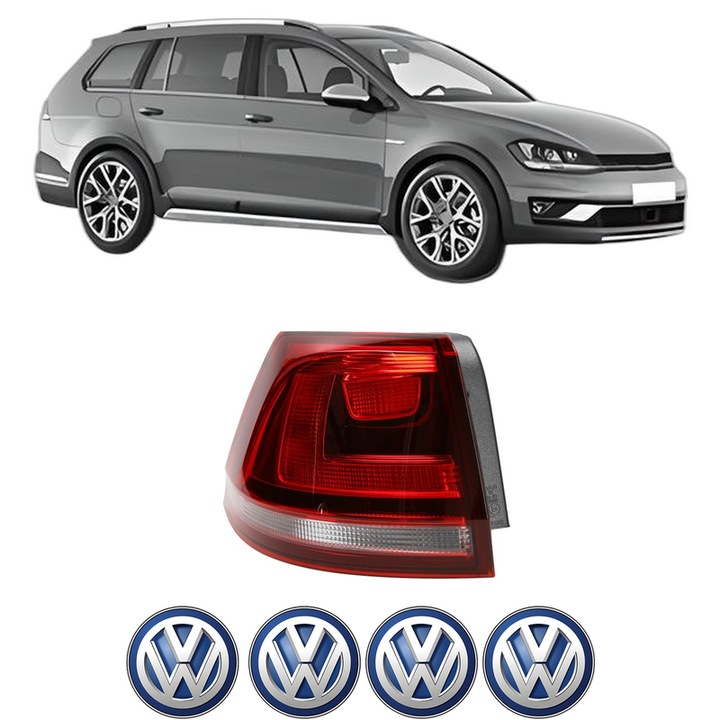 Lampa Stop Spate Stanga Volkswagen GOLF ALLTRACK VII Variant (BA5, BV5) din 2014-2020, Auto, TYC, 4x Stickere auto cu Volkswagen