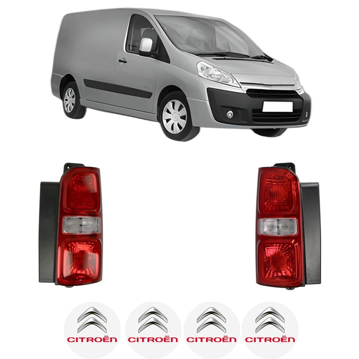 Set Stopuri Spate Stanga Dreapta CITROEN JUMPY II Van din 2007-2016, Auto, DEPO, 4x Stickere auto cu CITROEN