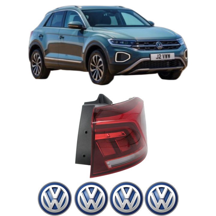 Lampa Stop Spate Dreapta Volkswagen T-ROC (A11, D11) din 2017-2021, Auto, DEPO, 4x Stickere auto cu Volkswagen