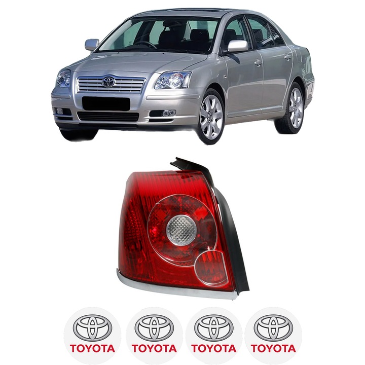Lampa Stop Spate Stanga TOYOTA AVENSIS Saloon (_T25_) din 2003-2008, Auto, DEPO, 4x Stickere auto cu TOYOTA