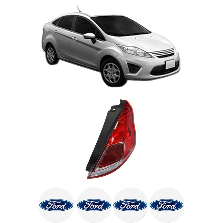 Lampa Stop Spate Dreapta FORD FIESTA Saloon din 2002-2017, Auto, DEPO, 4x Stickere auto cu FORD
