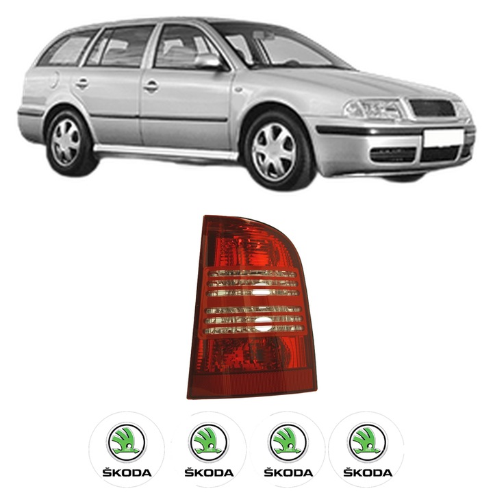 Lampa Stop Spate Dreapta SKODA OCTAVIA I Combi (1U5) din 1998-2010, Auto, DEPO, 4x Stickere auto cu SKODA