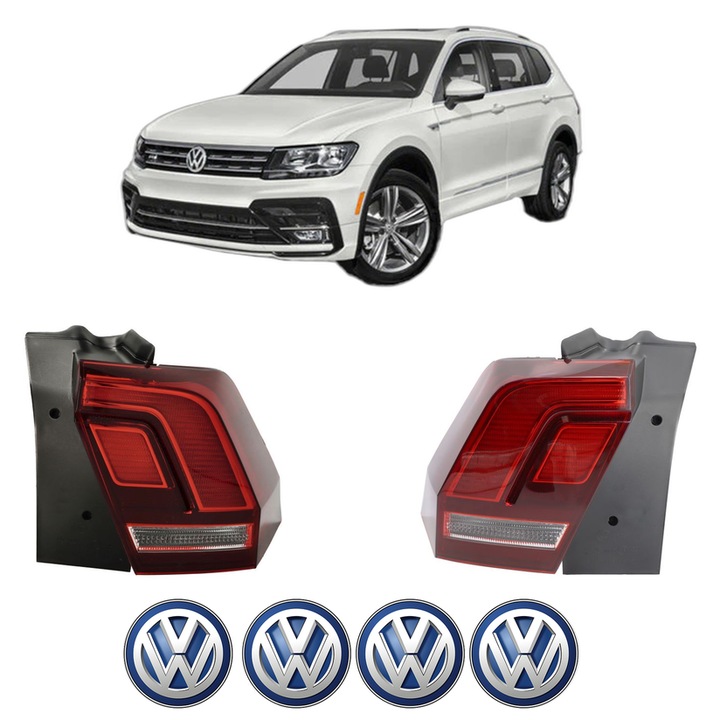 Set Stopuri Spate Stanga Dreapta Volkswagen TIGUAN (AD1, AX1) din 2016-2024, Auto, DEPO, 4x Stickere auto cu Volkswagen