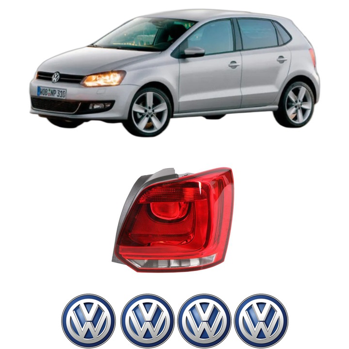 Lampa Stop Spate Dreapta Volkswagen POLO Van V (6R1, 6C1) din 2009-2017, Auto, TYC, 4x Stickere auto cu Volkswagen