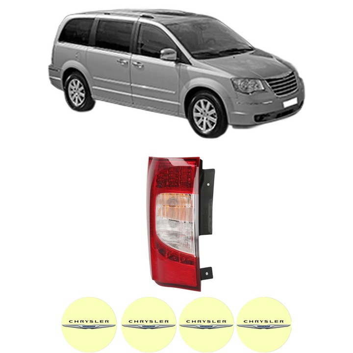 Lampa Stop Spate Stanga CHRYSLER TOWN & COUNTRY din 2008-2016, Auto, TYC, 4x Stickere auto cu CHRYSLER